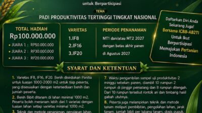 Ini Syarat Ikut Lomba Padi Berhadiah Rp100 Juta dari ICBB-AB2TI
